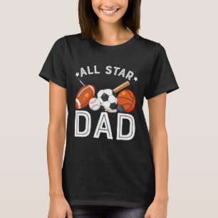 Camiseta Papá Estrella Del Niño Cumpleañero Fútbol De Esquí