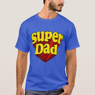 Camiseta Papá estupendo, super héroe rojo/amarillo/el día