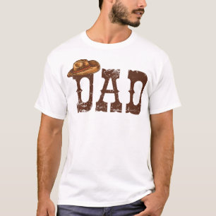 Camiseta Papá Familia Occidental Coincidiendo con Cowboy de