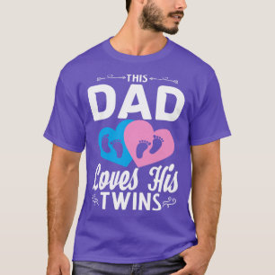Camiseta Papá Familia Padres Día del Niño Padres gemelos