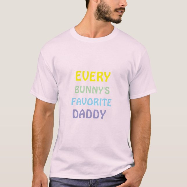 Camiseta Papá favorito de todos los conejitos (Anverso)