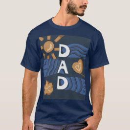 Camiseta Papá - Feliz Día del Padre Azul de la Marina