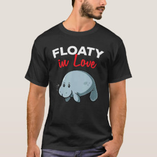 Camiseta Papa Flotante Enamorado Manatee Chubby Mermaid Val