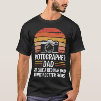 Camiseta Papá Fotógrafo Cámara Retro Humor Fotografía Fo