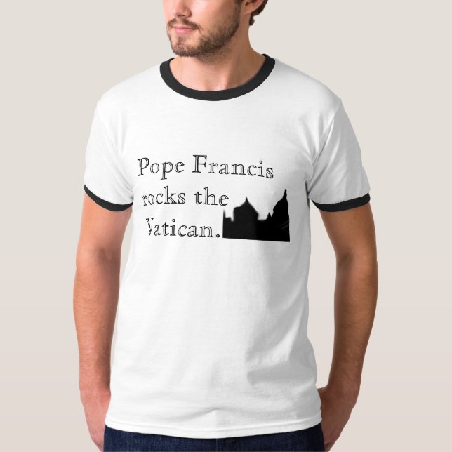 Camiseta Papa Francisco Rocks el Vatican. (Anverso)