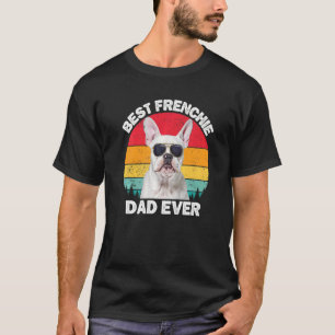 Camiseta Papá Frenchie  Bulldog Francés Blanco  Para Hombre