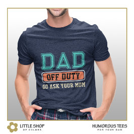 Camiseta Papá Fuera de Servicio Estilo Varsity Personalizab