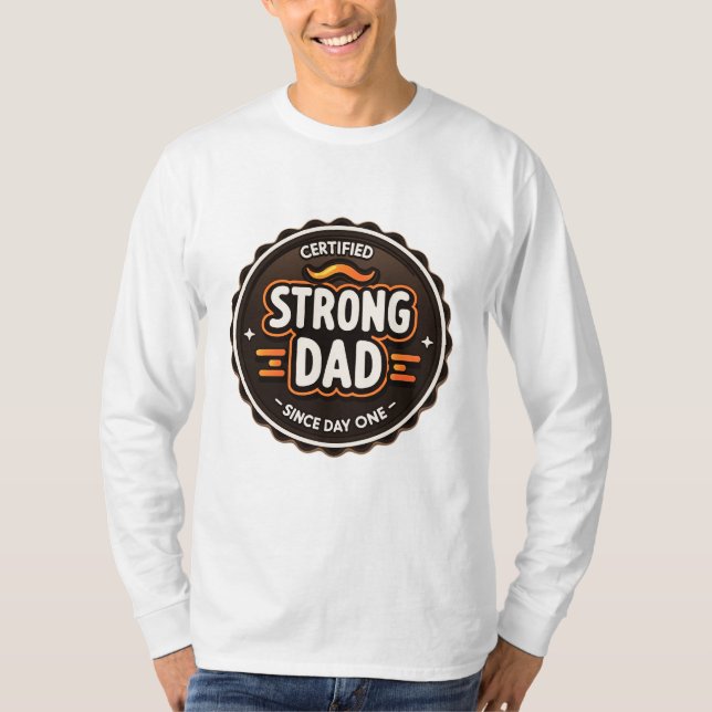 Camiseta Papá fuerte del Día del Padre (Anverso)