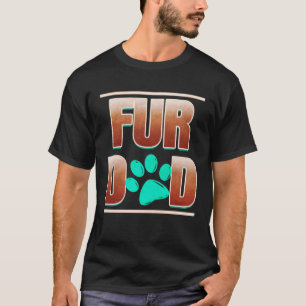 Camiseta Papá Fur Cool Con Pata De Gato En Purrsday