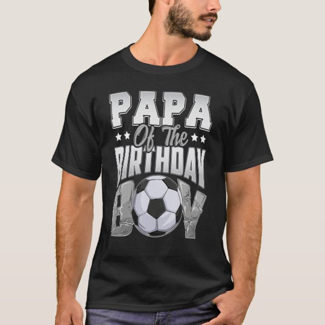 Camiseta Papa Fútbol cumpleaños Boy Family Baller por día F (Anverso)