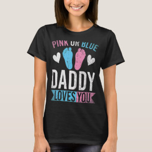 Camiseta Papá Futuro Rosa O Papi Azul Te Ama Género Rev