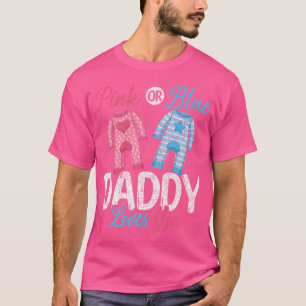 Camiseta Papá Futuro Rosa O Papi Azul Te Ama Género Rev