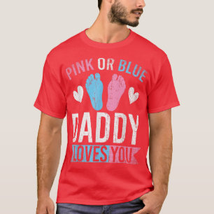 Camiseta Papá Futuro Rosa O Papi Azul Te Ama Género Rev