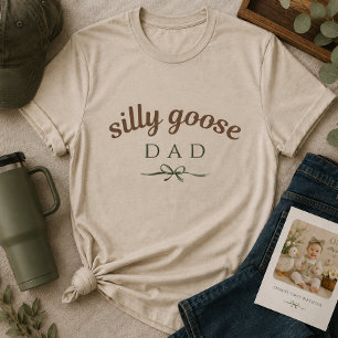 Camiseta Papa Ganso Tonto Verde Sage Cumpleaños Primero