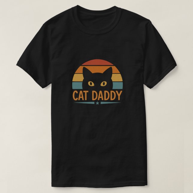 Camiseta papá gato  (Diseño del anverso)
