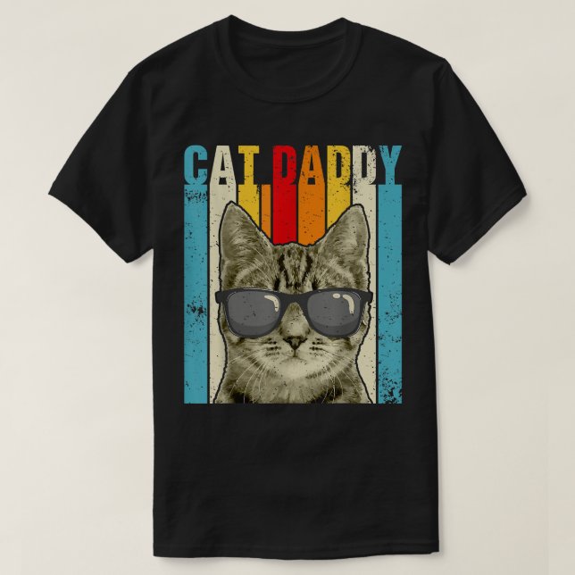 Camiseta Papá Gato Antiguo Amante de Gatos Divertido Gato C (Diseño del anverso)