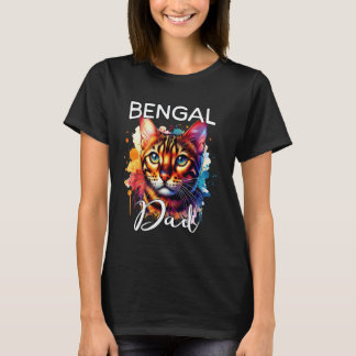 Camiseta Papá gato bengalí gato bengalí