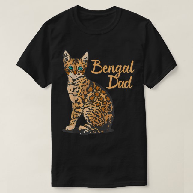 Camiseta Papá gato bengalí soy amigo animal de la familia d (Diseño del anverso)