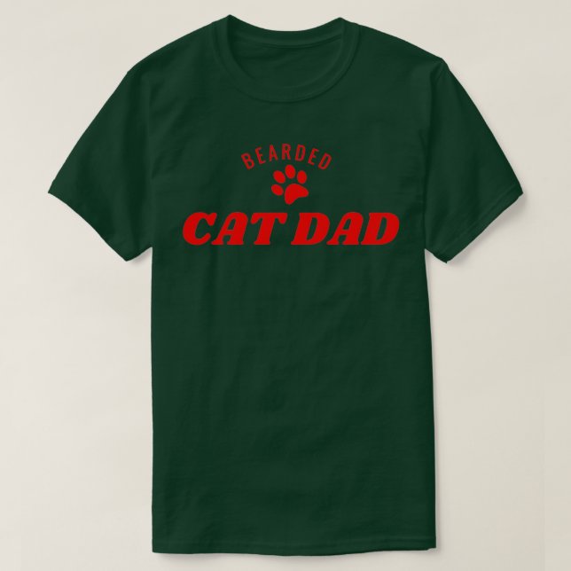 Camiseta Papá gato de barba (Diseño del anverso)