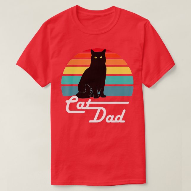 Camiseta Papá gato de los hombres - Regalo de amante del ga (Diseño del anverso)