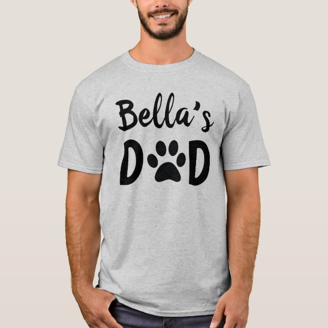 Camiseta Papá gato de perro con nombre de Mascota regalo de (Anverso)