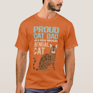 Camiseta Papá Gato De Una Familia De Gatos Bengalíes Perdid