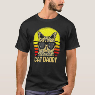 Camiseta Papá Gato Día del Padre Gato Padre Hombres