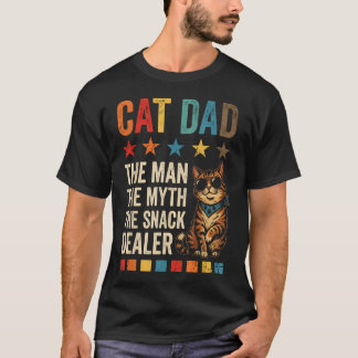 Camiseta Papá Gato El Hombre Mito Distribuidor de Snacks Pa