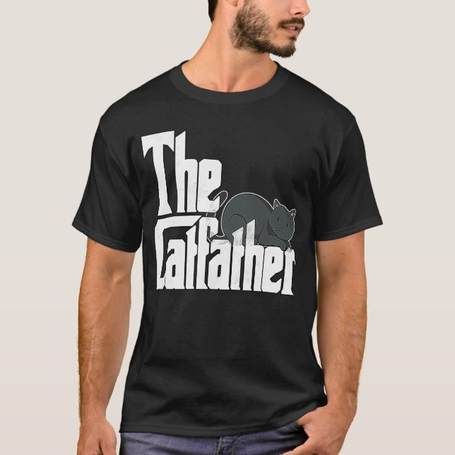 Camiseta Papá Gato El Padre De Los Padres Loco Padre Kitty  (Anverso)
