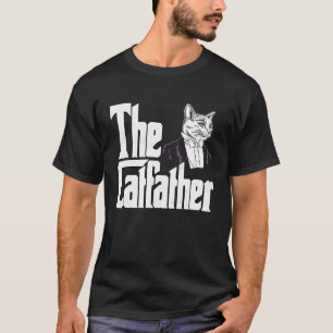 Camiseta Papá Gato El Padrino Gato Loco Gato Padre Adecuado
