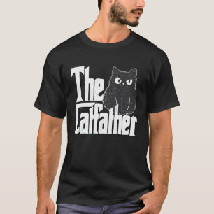 Camiseta Papá Gato El Padrino Gato Loco Malo Padre Gatito