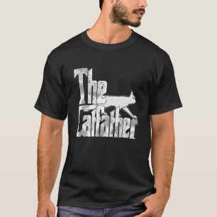 Camiseta Papá Gato El Padrino Gato Loco Padre Gato Gatito P