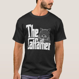 Camiseta Papá Gato El Padrino Gato Loco Padre Gato Lindo