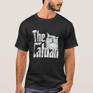 Camiseta Papá Gato El Padrino Gato Loco Padre Gato Lindo