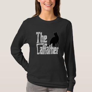 Camiseta Papá Gato El Padrino Gato Loco Padre Gato Negro Ga