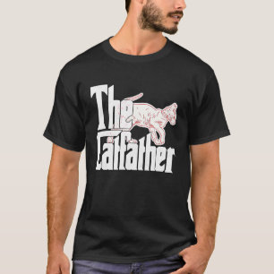 Camiseta Papá Gato El Padrino Gato Loco Padre Gato Sphynx
