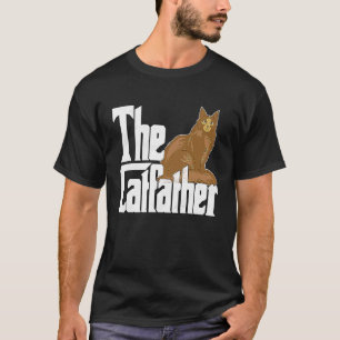 Camiseta Papá Gato El Padrino Gato Maine Coon Padre Gatito