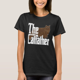 Camiseta Papá Gato El Padrino Gato Maine Coon Padre Gatito