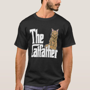 Camiseta Papá Gato El Padrino Gato Maine Coon Padre Gatito