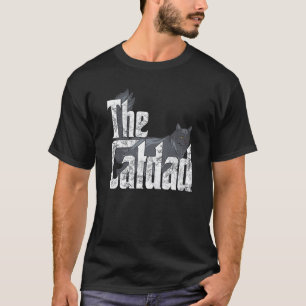 Camiseta Papá Gato El Padrino Gato Padre Gato Loco Papá Gat