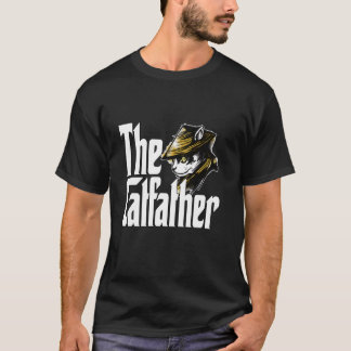 Camiseta Papá Gato El Padrino Gato Samurái Padre Gatito Pap