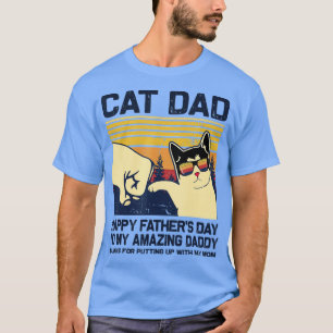 Camiseta Papá gato Feliz Día de los Padres a mi asombroso p