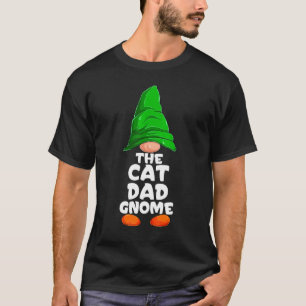 Camiseta Papá Gato Gnomo Coincidente Grupo Familiar Navidad