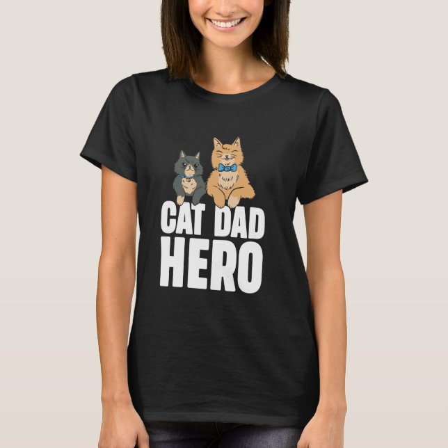 Camiseta Papá Gato Héroe Papá Gato (Anverso)