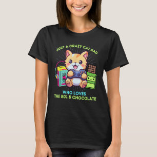 Camiseta Papá Gato Loco A Quien Le Encanta Jugar Gatos De C