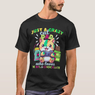 Camiseta Papá Gato Loco Que Ama A Los Gatos De Juegos Choco