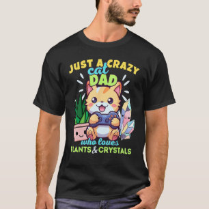 Camiseta Papá Gato Loco Que Ama Los Juegos De Plantas Y Los
