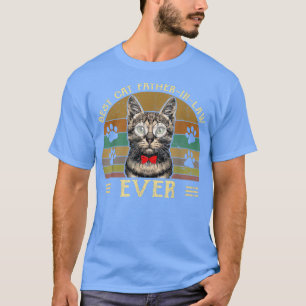 Camiseta Papá Gato Mejor Gato En La Ley Es Gracioso