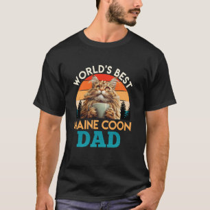 Camiseta Papá Gato MEJOR PAPÁ DE MAINE COON DEL MUNDO Maine