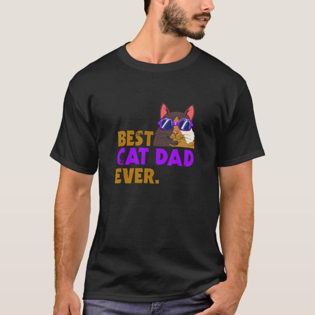 Camiseta Papá Gato Mejor Papá Gato 2 (Anverso)